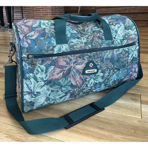 Vintage Samsonite Floral Tapestry Overnight Bag